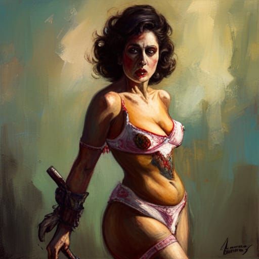Zombie Exotic Burlesque Dancer