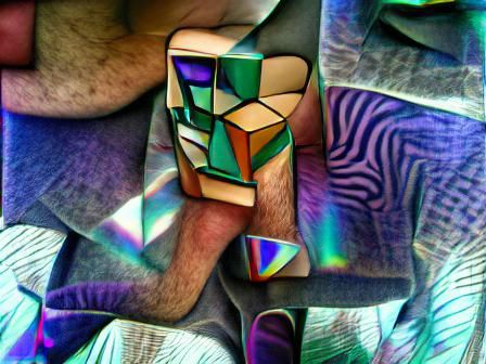 cubist iridescent psychedelic