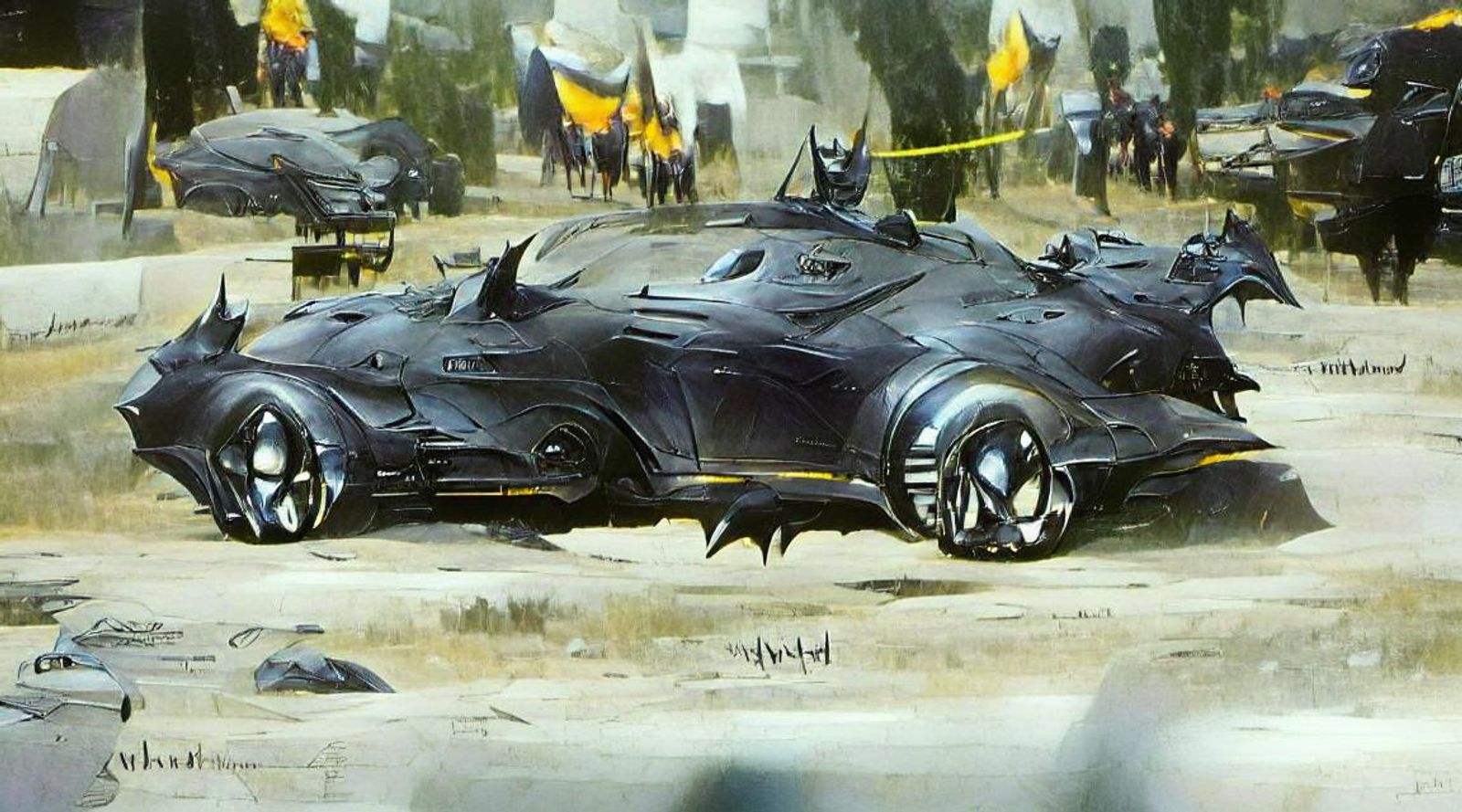 batmobile arkham knight concept art