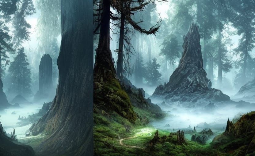 Two sides of relict forest...