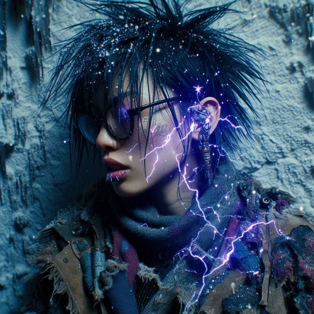 Cyberpunk Japanese portrait