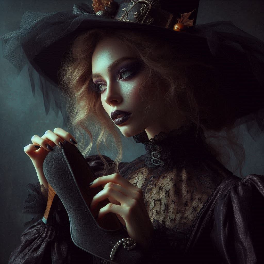 "Why won't the witch wear tight shoes? Because she doesn't w...