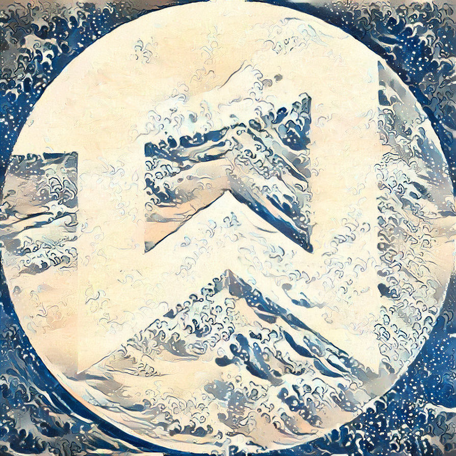 WHACKD Logo in the style of Hokusai