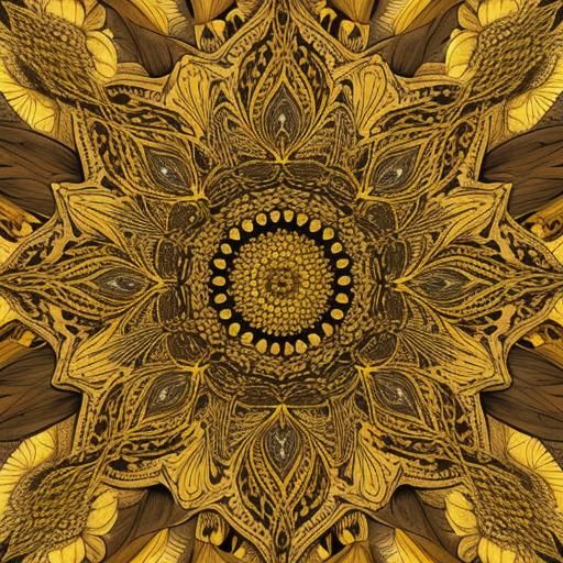 Dreams in Yellow and Brown, sharp focus, vibrant, intricate