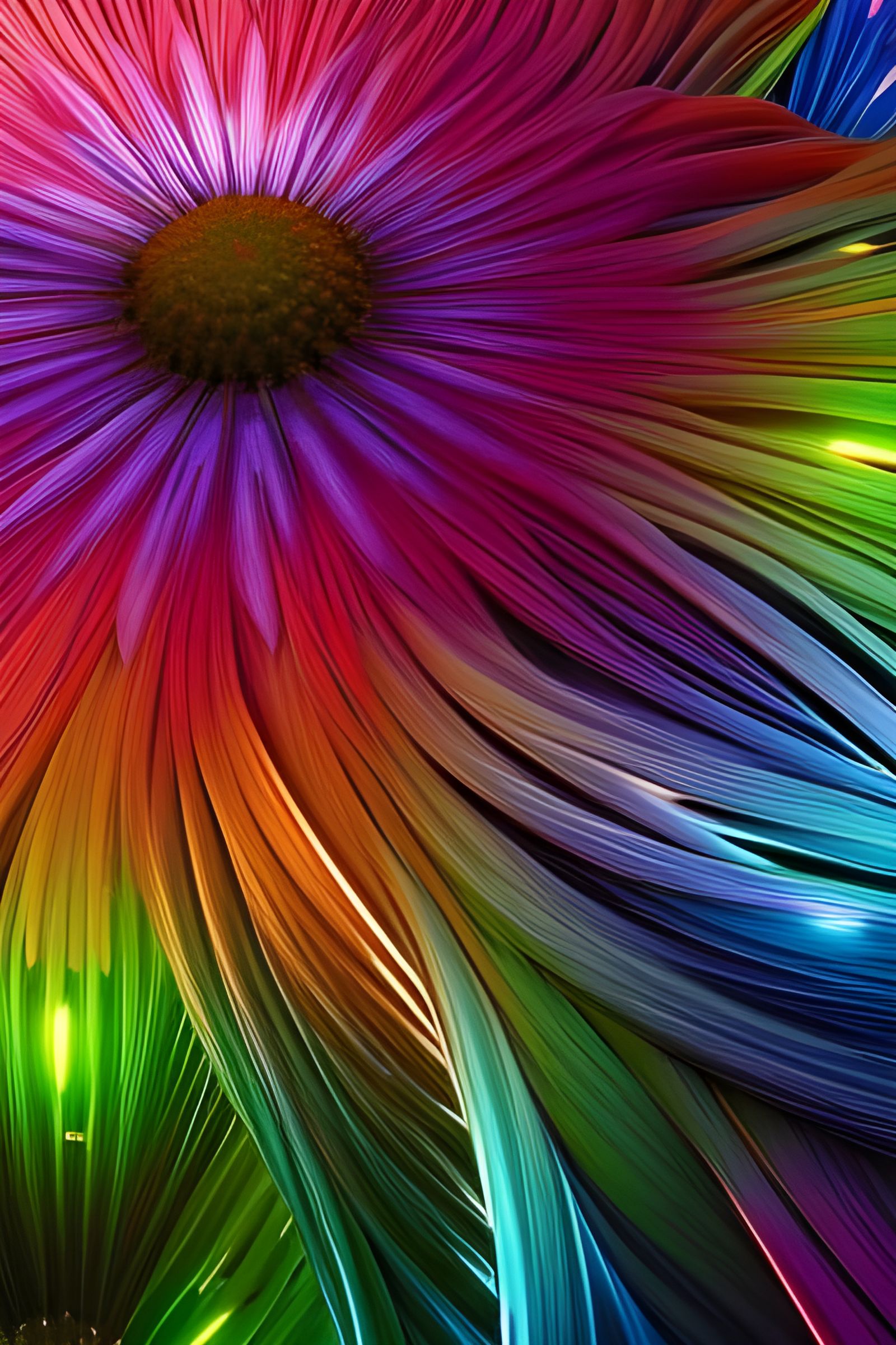 Rainbow Flowers  by @TeeJay