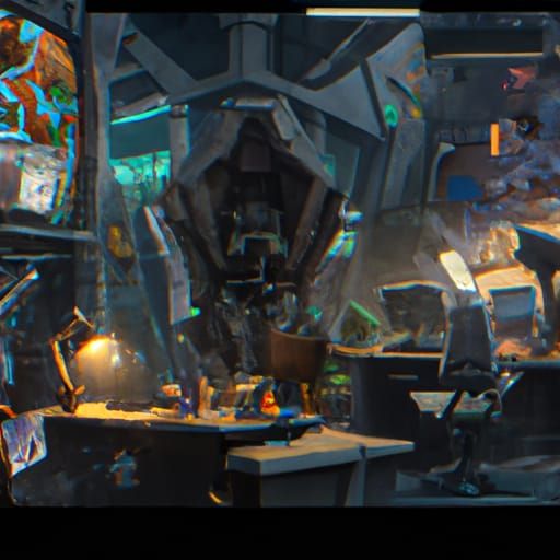 Ofice, computer and chair
