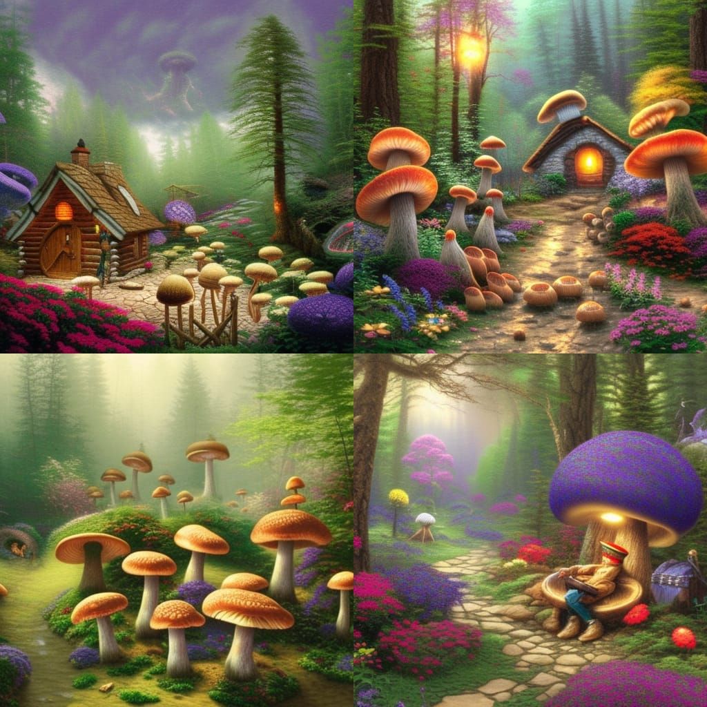 Forest Homes AI Generated Artwork NightCafe Creator