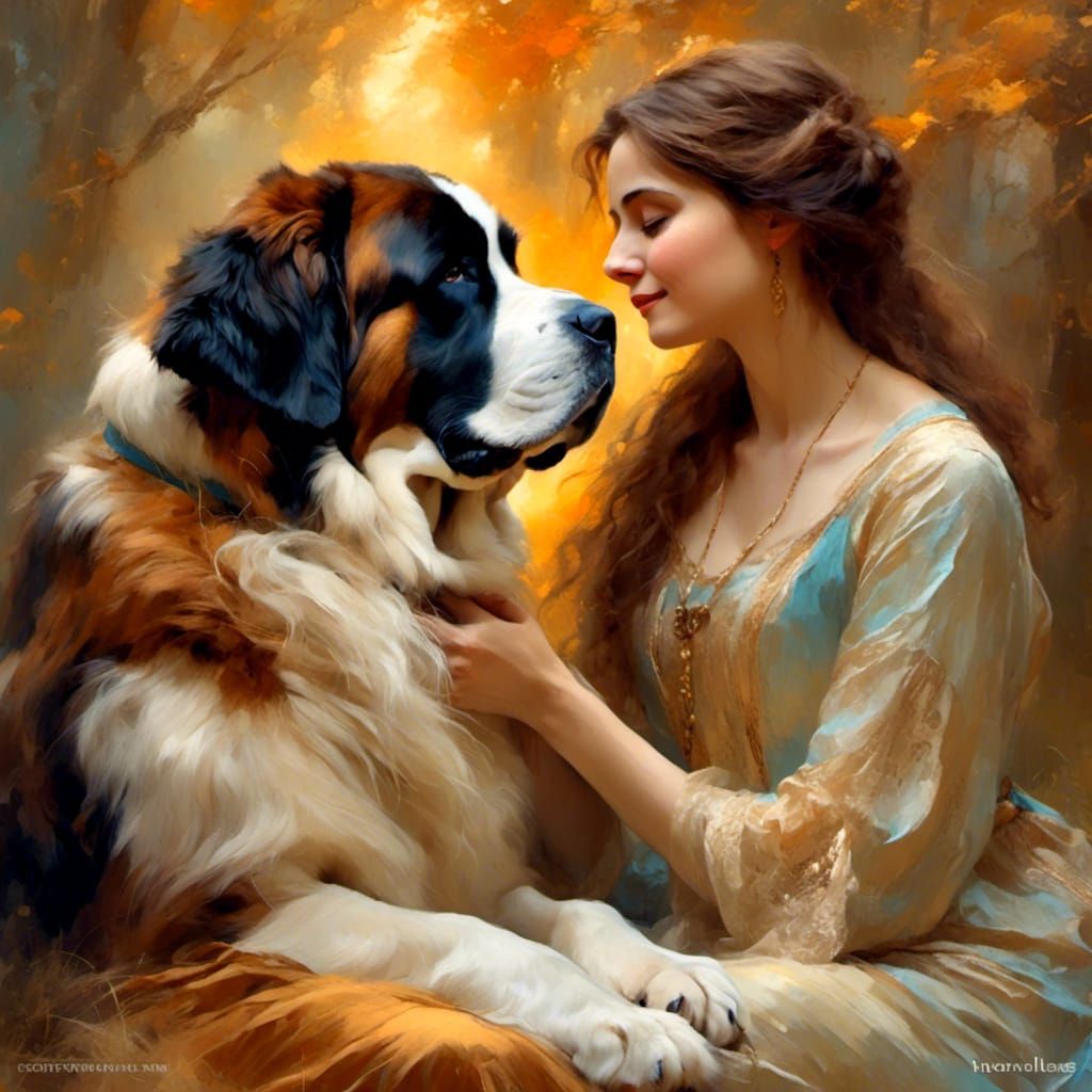 My Beloved Saint Bernard Dog  by @Jan