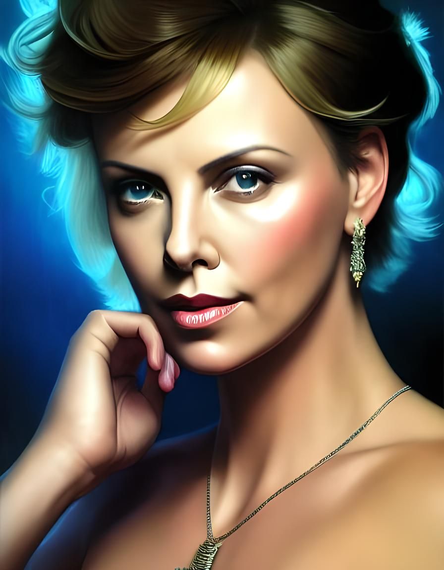 Young Charlize Theron - AI Generated Artwork - NightCafe Creator