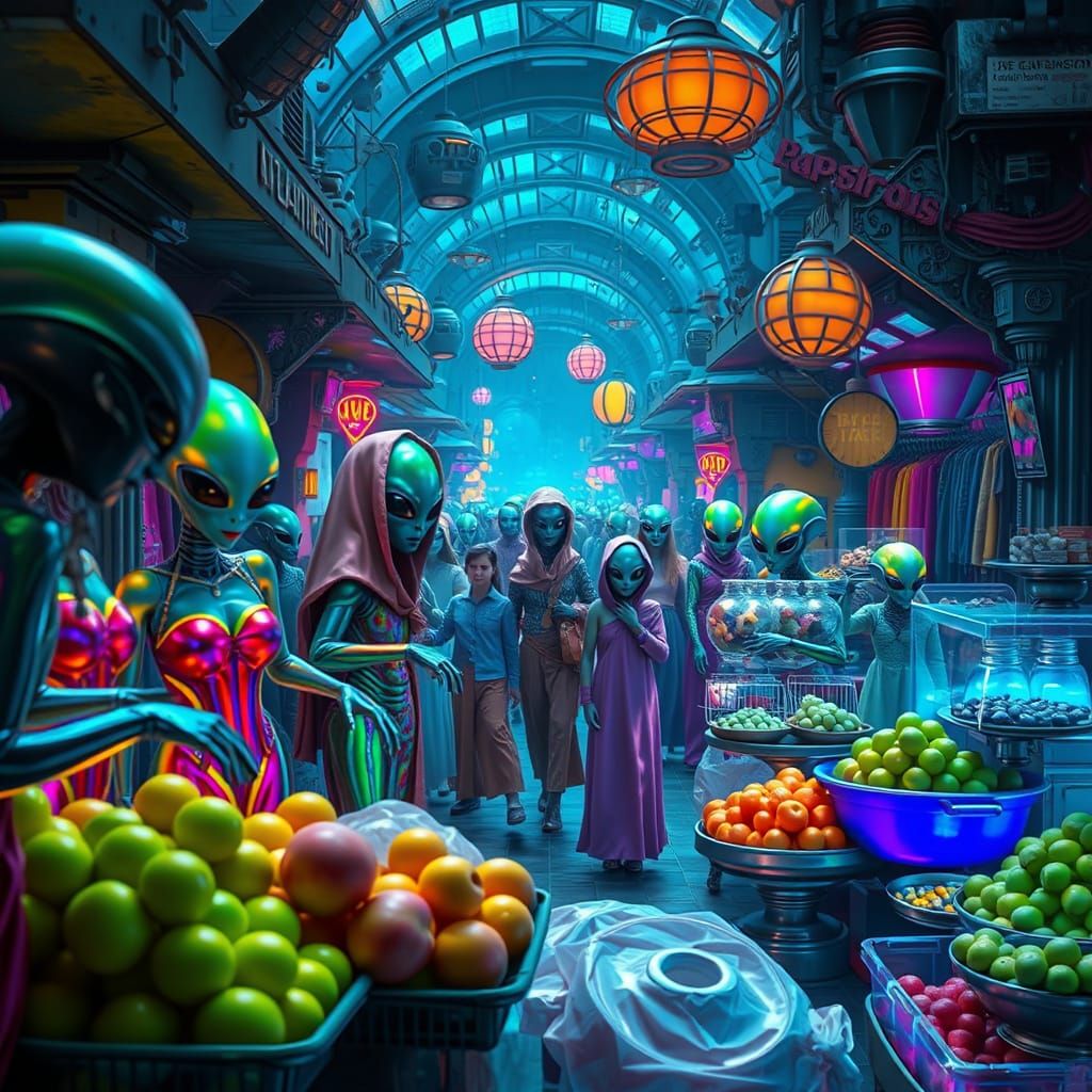 Alien Market  by @undefined
