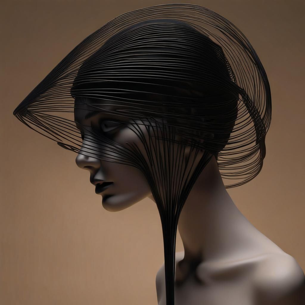 Black wire head piece.