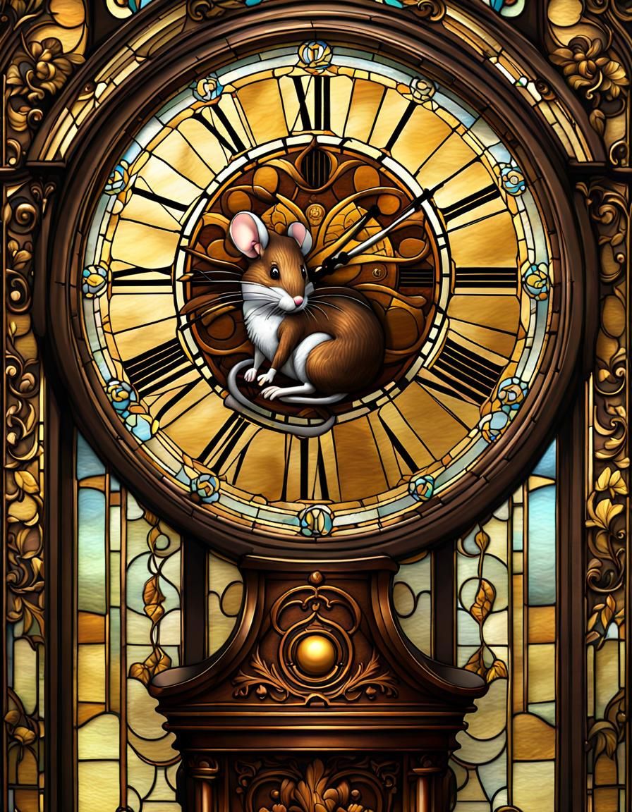 Hickory, dickory, dock, the mouse ran up the clock  by @BunnyFooFoo