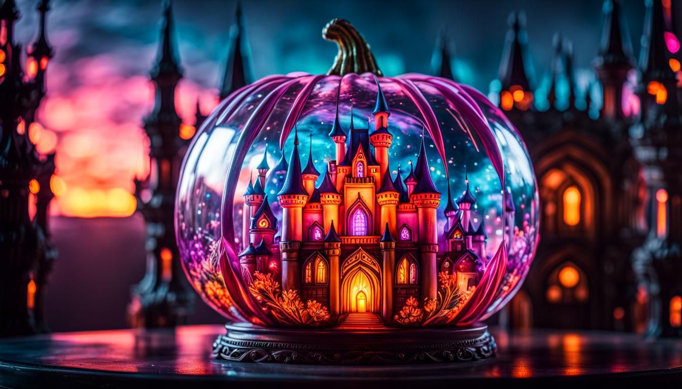 Glasspumpkin castle AI Generated Artwork NightCafe Creator
