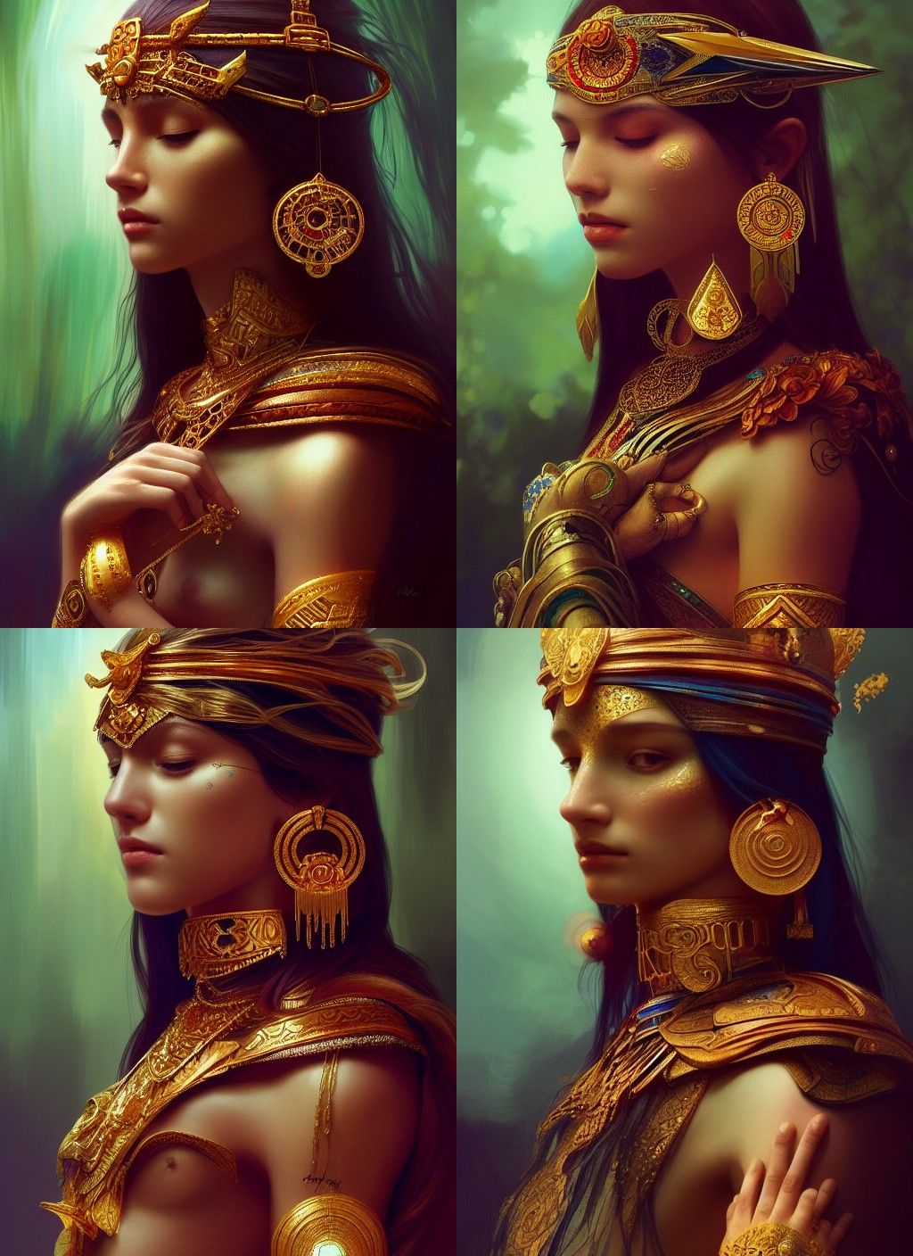 "Fair skinned" Golden Jewellery; Aztec Gorgeous; Sacrificial...