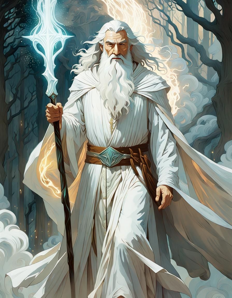 Gandalf the White  by @Knight Owl