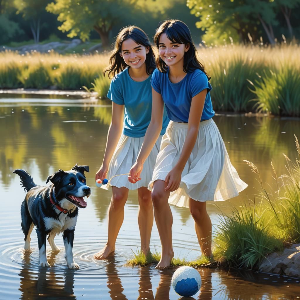 Girls playing