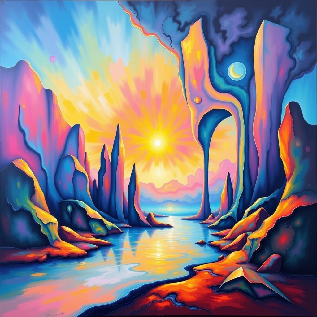 an award-winning surreal mountain range. <lora:Liminally Surreal:1.0> 