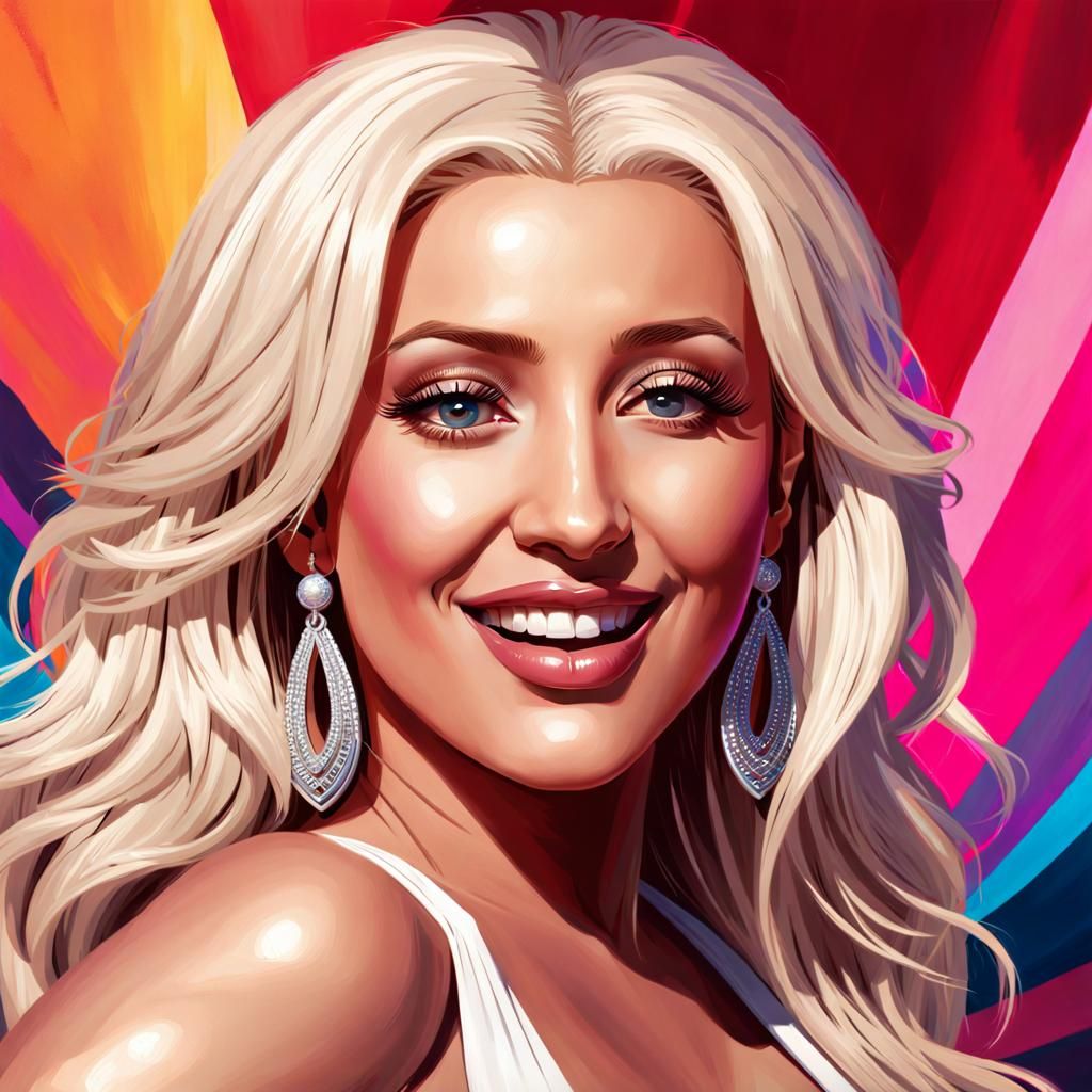 Christina Aguilera Portrait Ai Generated Artwork Nightcafe Creator 