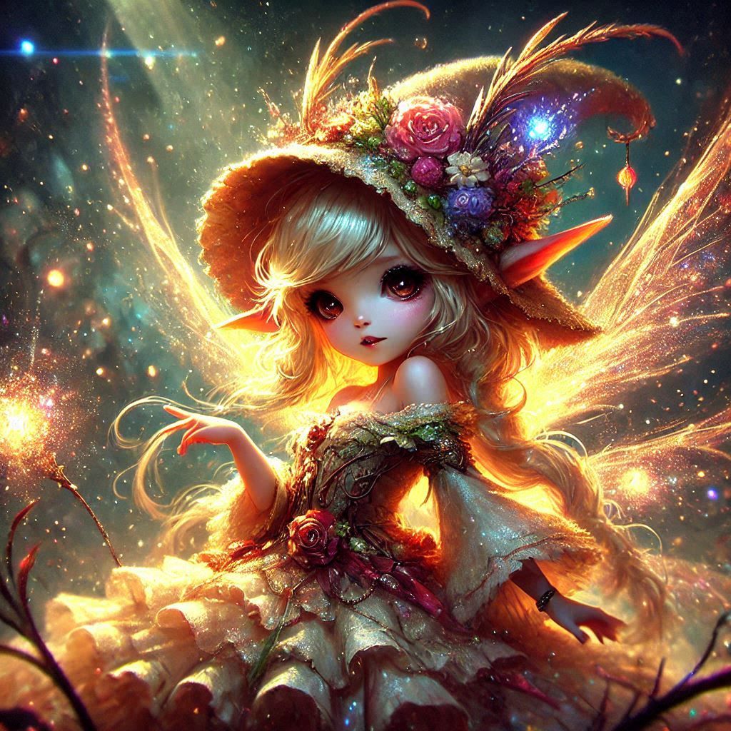 adorable fairy-tale fantasy creature portrait..