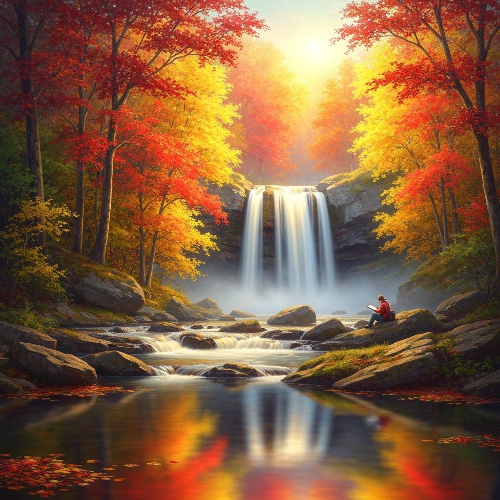 Autumn Waterfall  by @KragarSF