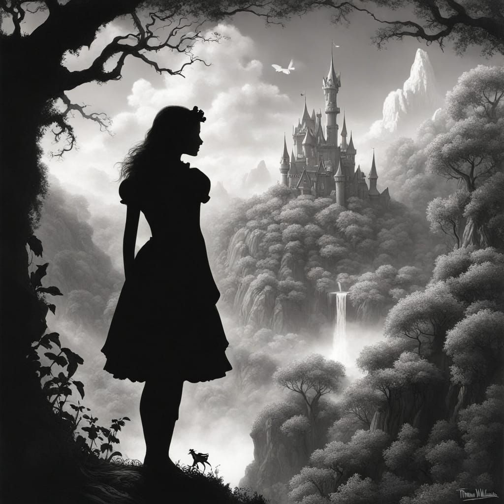 silhouette OF ALICE in WONDERLAND