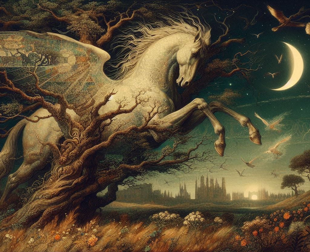 We hear it in the midnight breeze, In broken songs among the trees, A phantom presence, soft and near, The cries of a hi...