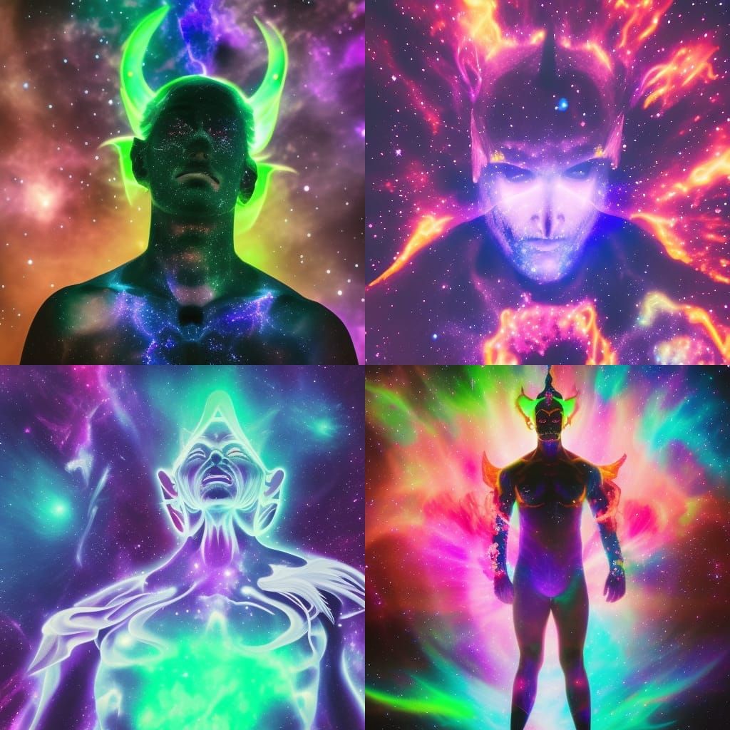 Cosmic space lord, demon of the cosmos, nebula devil, ultrav...