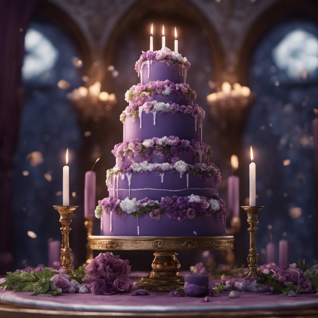 Perfectly Purple Wedding Cake  by @MagisterLudorum