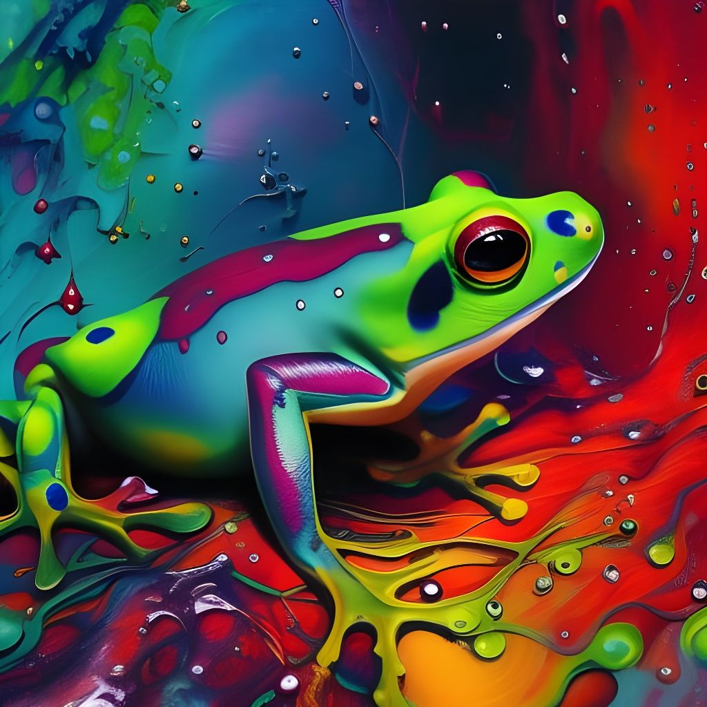 poisonous dart frog - AI Generated Artwork - NightCafe Creator