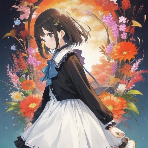 Girl with Demon in the Shadows