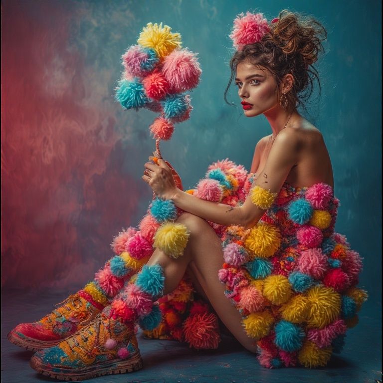Pom pom dressed