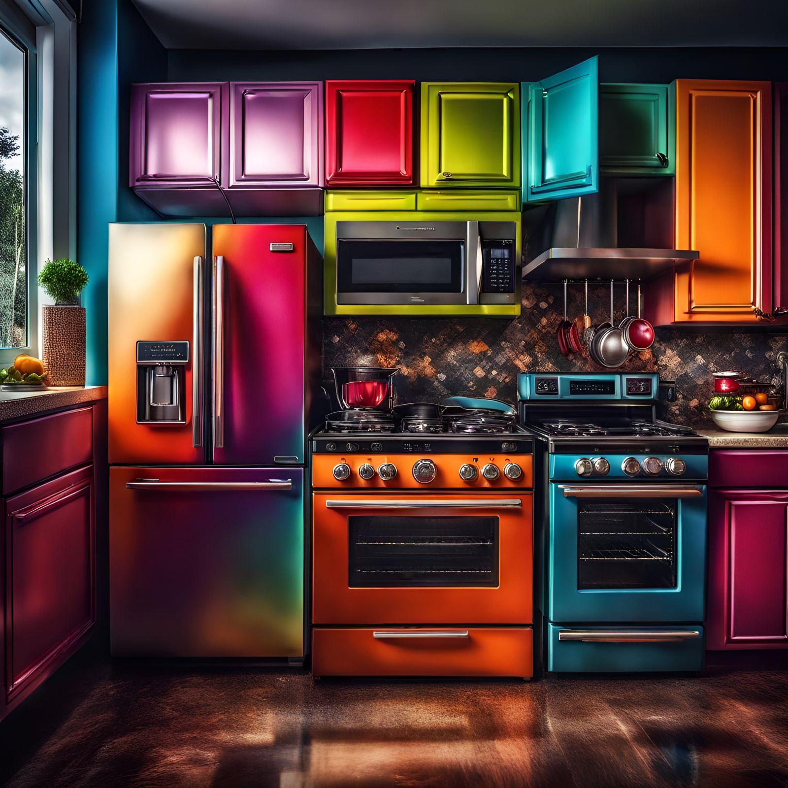 Colorful kitchen