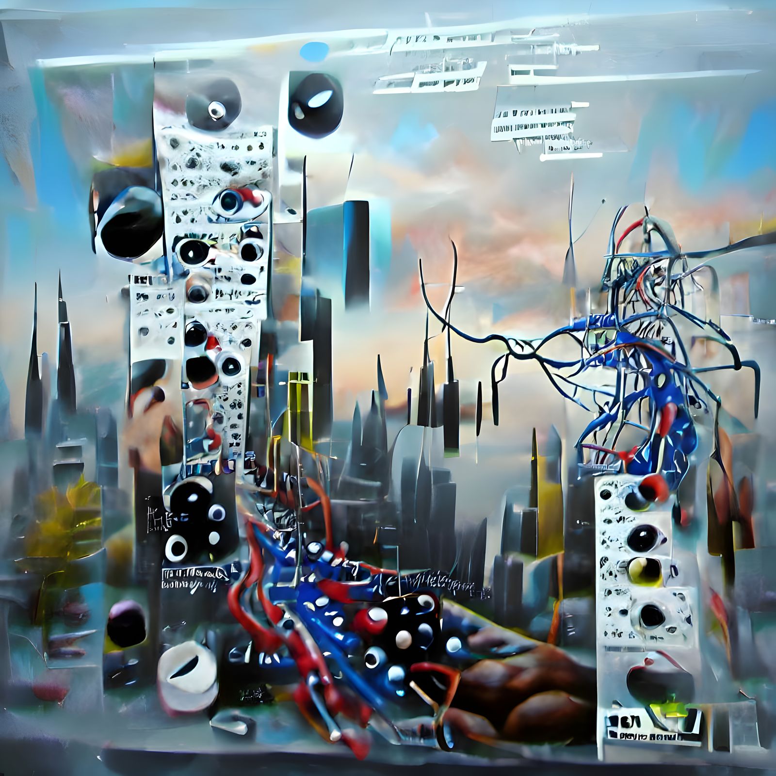 Album Cover for Synthesizer artist. AI Generated Artwork NightCafe