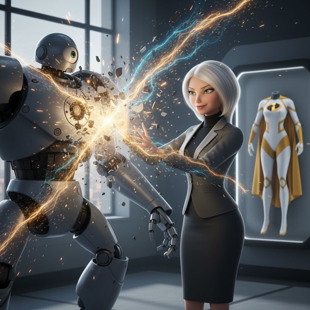 Superheroine AU mirage from the incredibles 1 movie film lea...