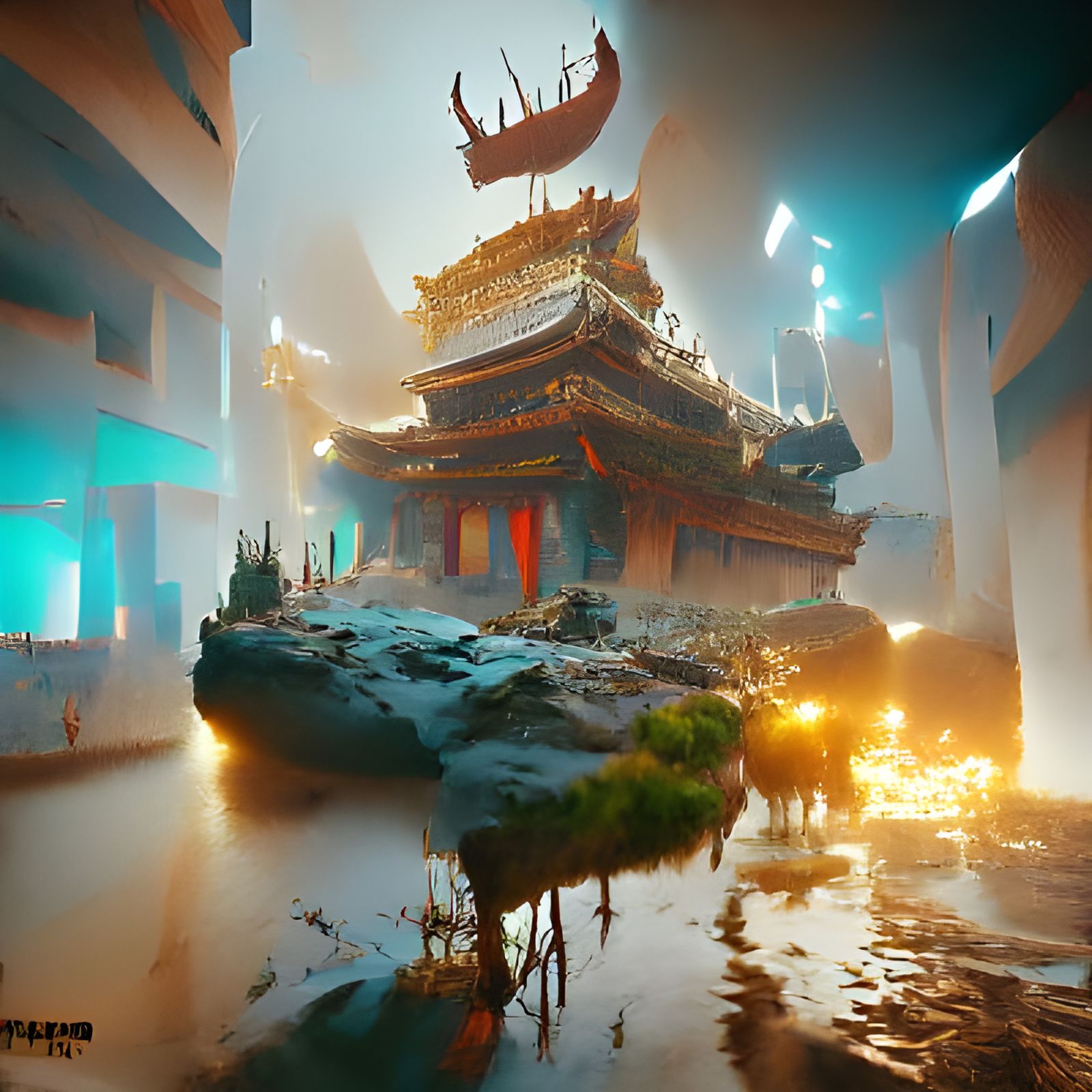 Land of the Lost : Kong Temple - AI Generated Artwork - NightCafe Creator