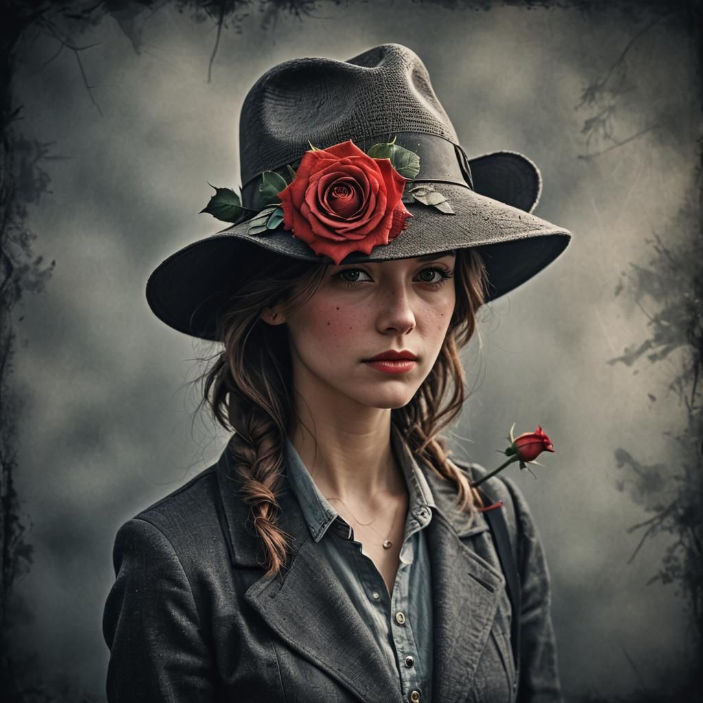 Rose and love growing from the chest