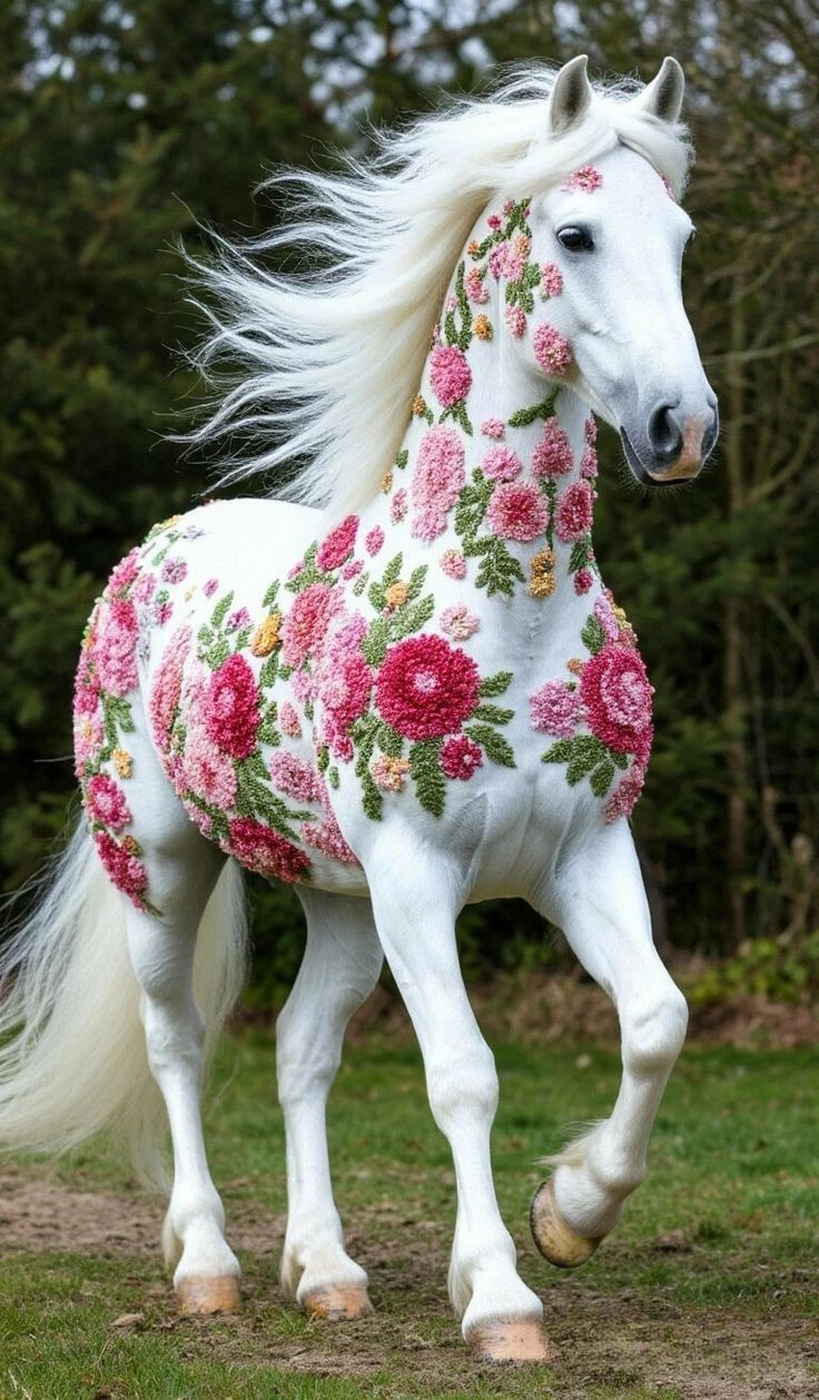 Floral pony.