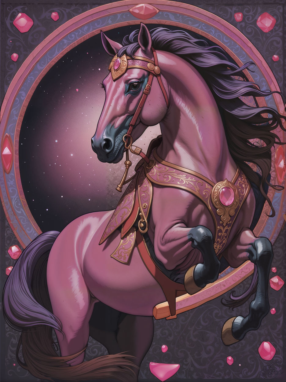 Baltic Sea and Cadillac Pink Celestial Horse