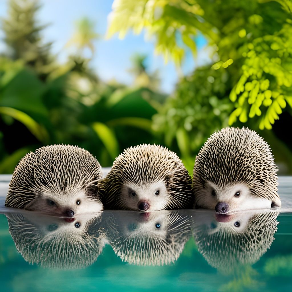 Hedgehogs AI Generated Artwork NightCafe Creator