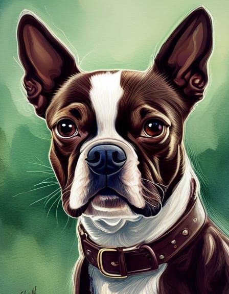 A Boston Terrier - AI Generated Artwork - NightCafe Creator