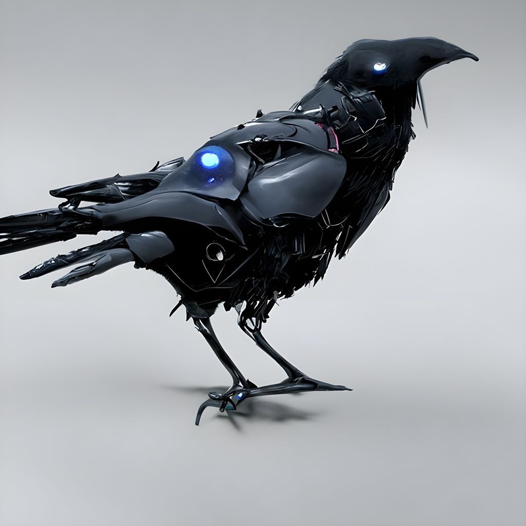 cybernetically enhanced raven
