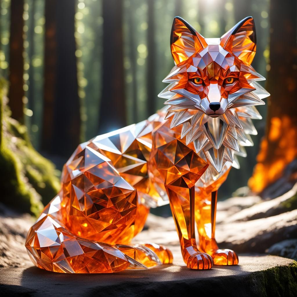 Crystal Fox  by @Malagant