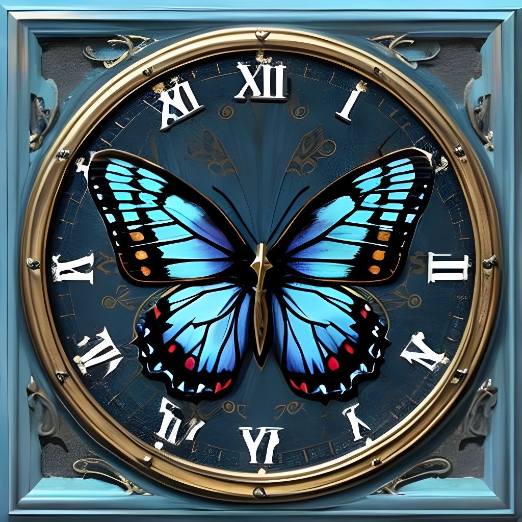 Butterfly garden scene with flowers and bees