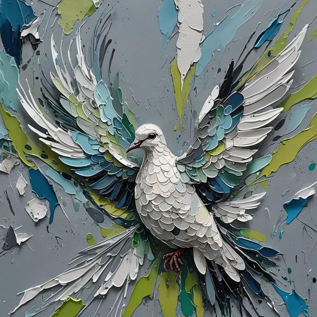 Grey Dove- abstract