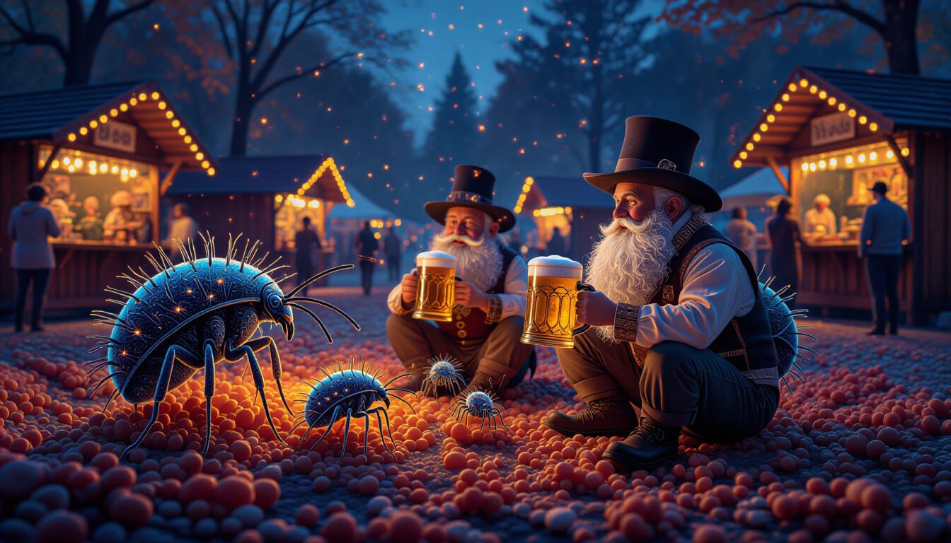 Skin Mites Celebrate Oktoberfest as Tiny Germans