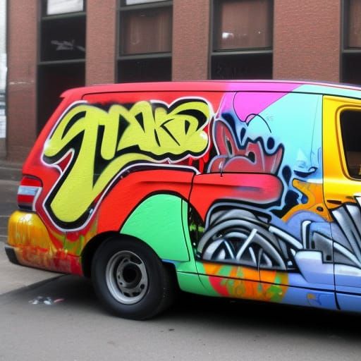 A graffiti car
