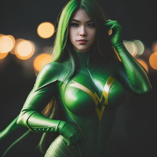 Dc Comics Green Flame Babe Ai Generated Artwork Nightcafe Creator 1531