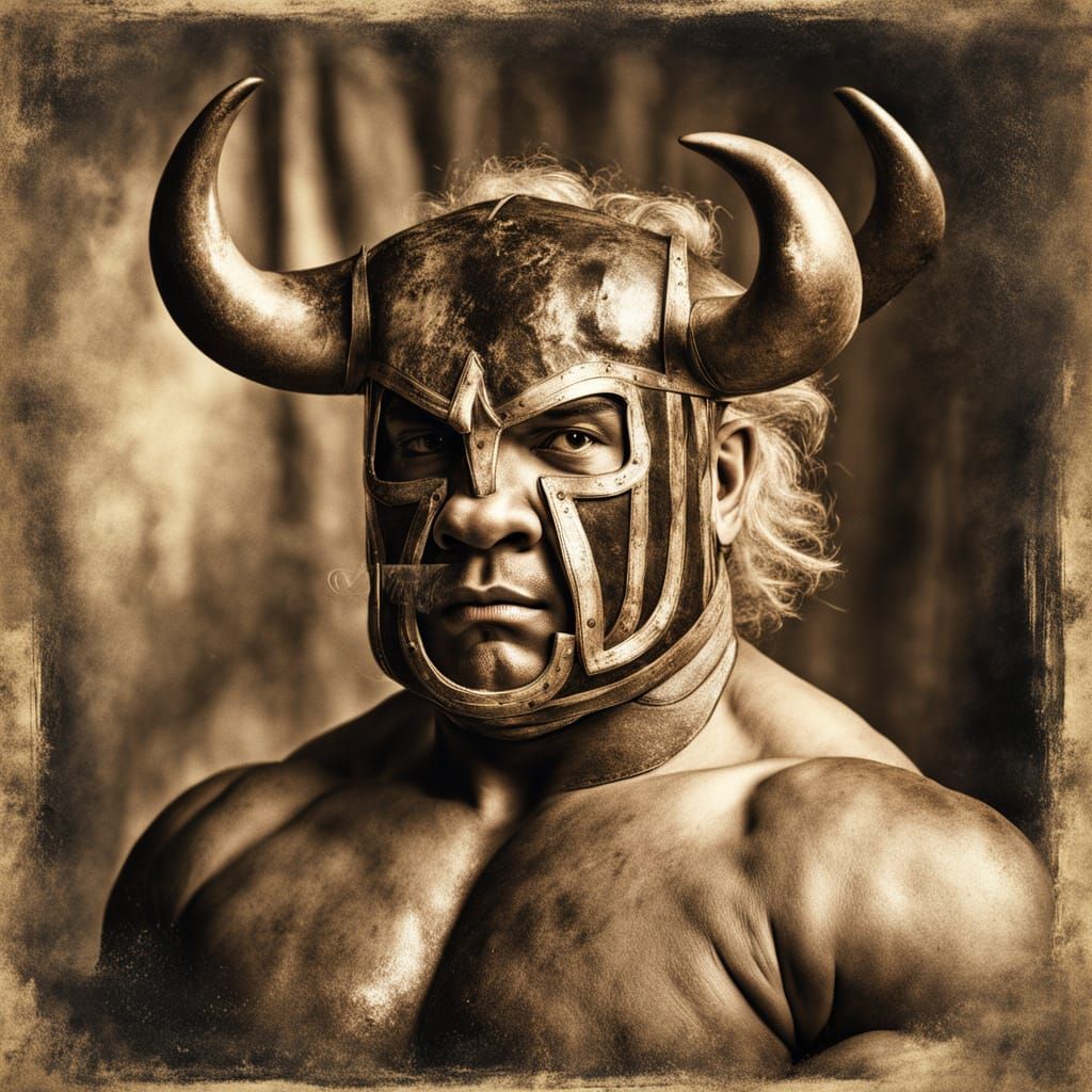 Portrait of a Circus Wrestler