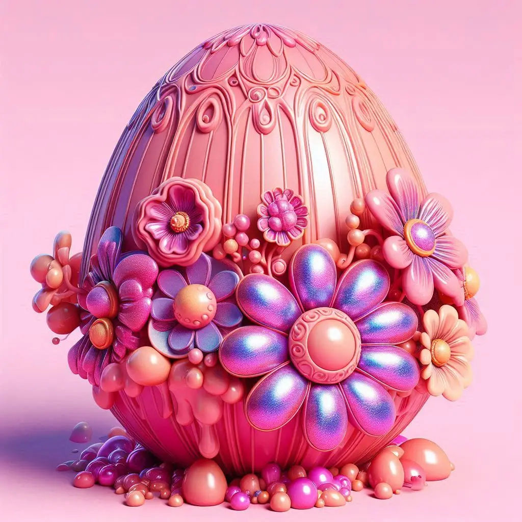 Groovy Pink Floral Egg
