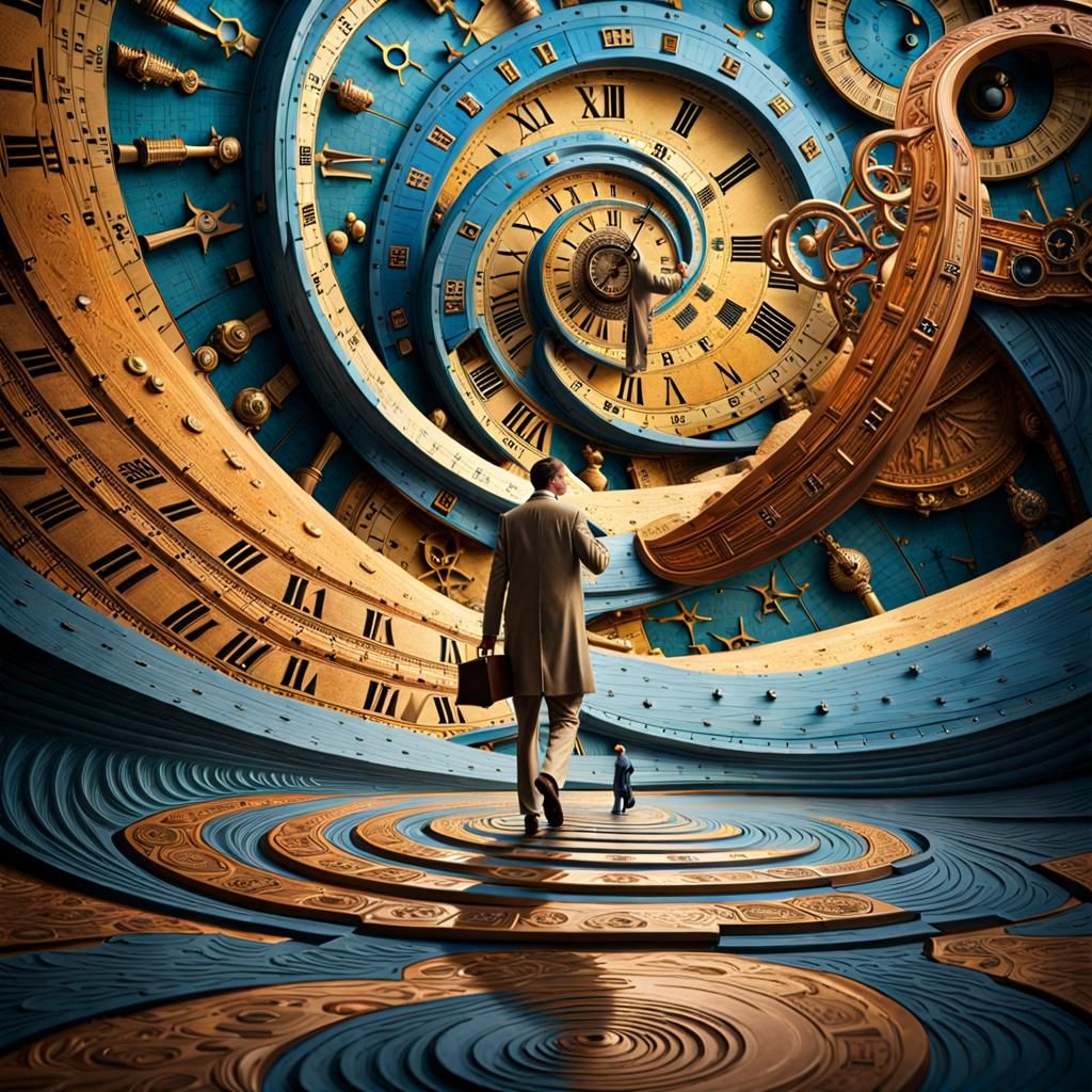 Linear time, past present future: an illusion  by @Beps